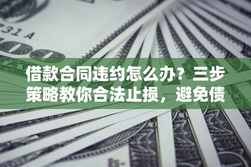 济南借款合同违约怎么办？三步策略教你合法止损，避免债务危机升级